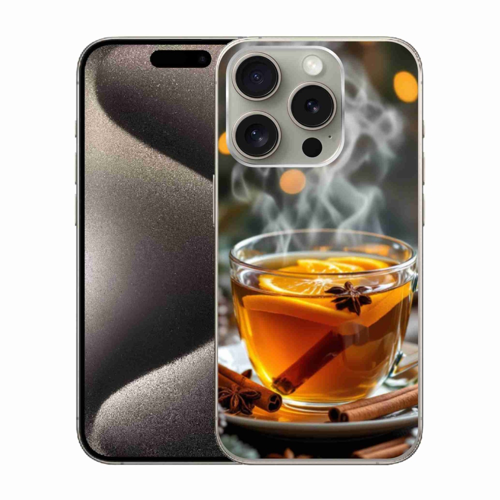 Gelový kryt mmCase na iPhone 15 Pro - vánoční punč