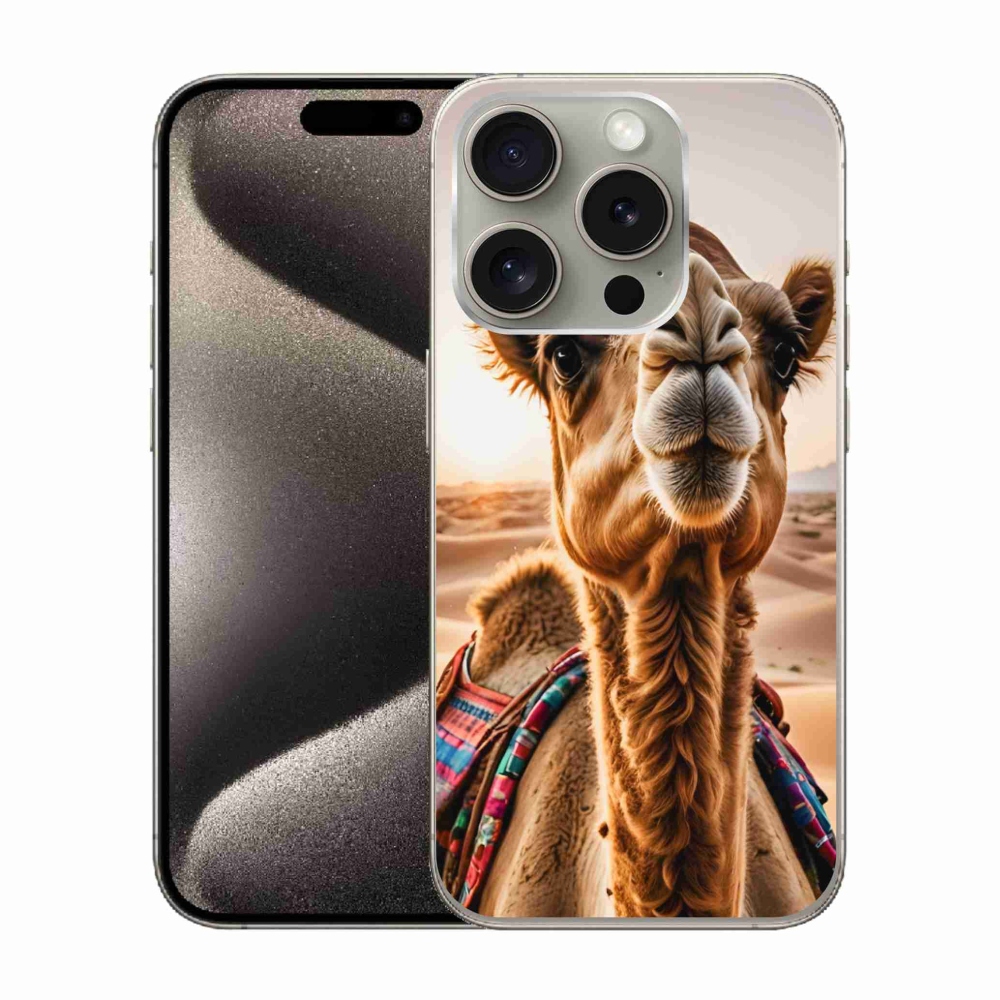 Gelový kryt mmCase na iPhone 15 Pro - velbloud