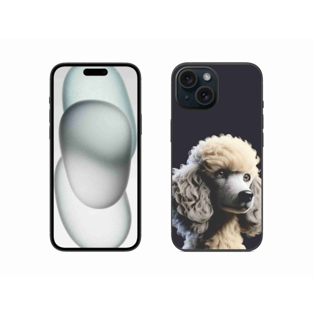 Gelový kryt mmCase na iPhone 15 - pudl