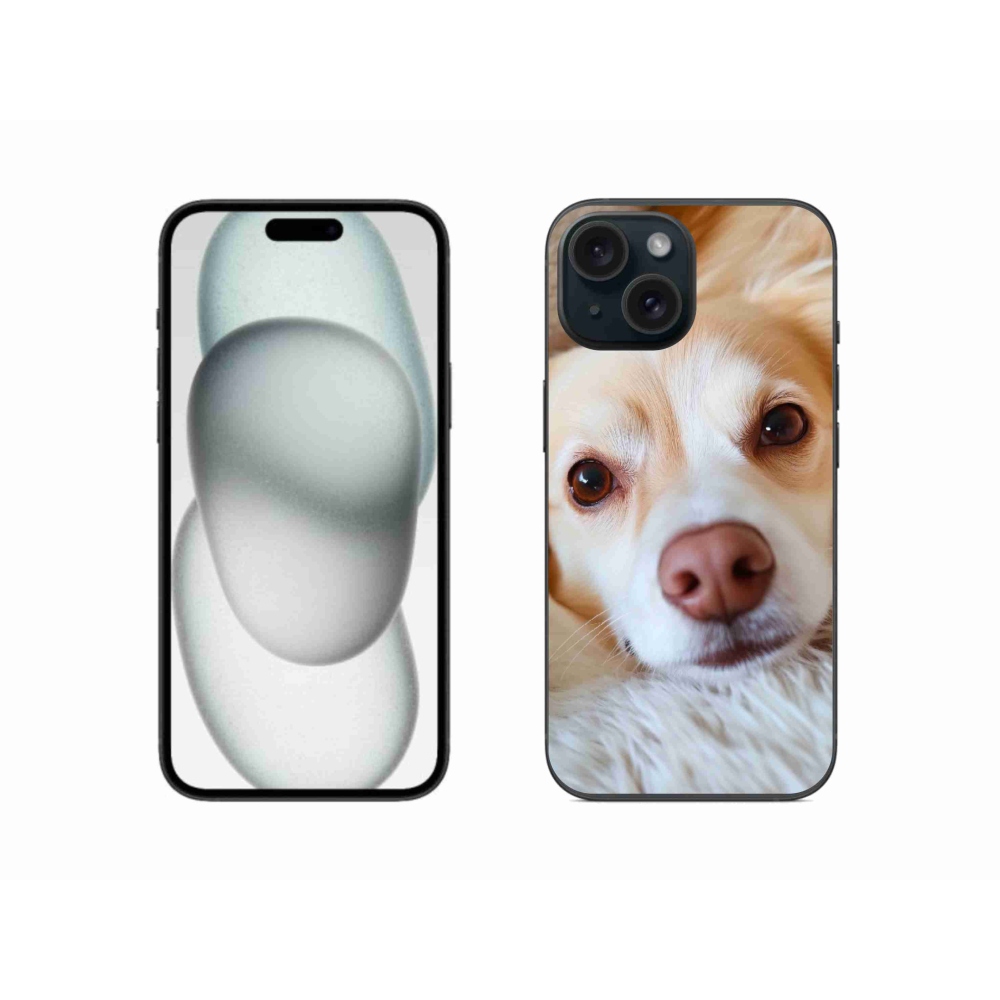Gelový kryt mmCase na iPhone 15 - Roztomilá čivava