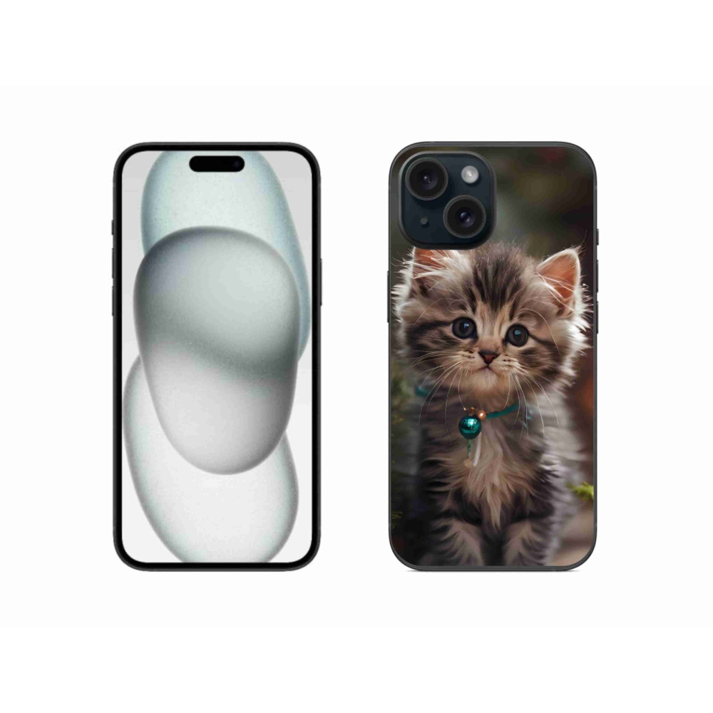 Gelový kryt mmCase na iPhone 15 - roztomilé kotě 11