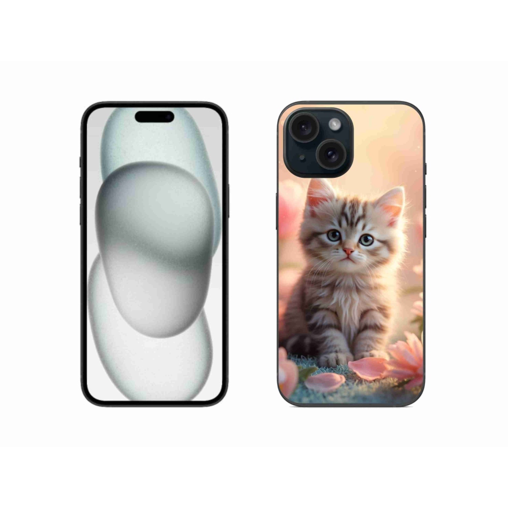 Gelový kryt mmCase na iPhone 15 - roztomilé kotě 8