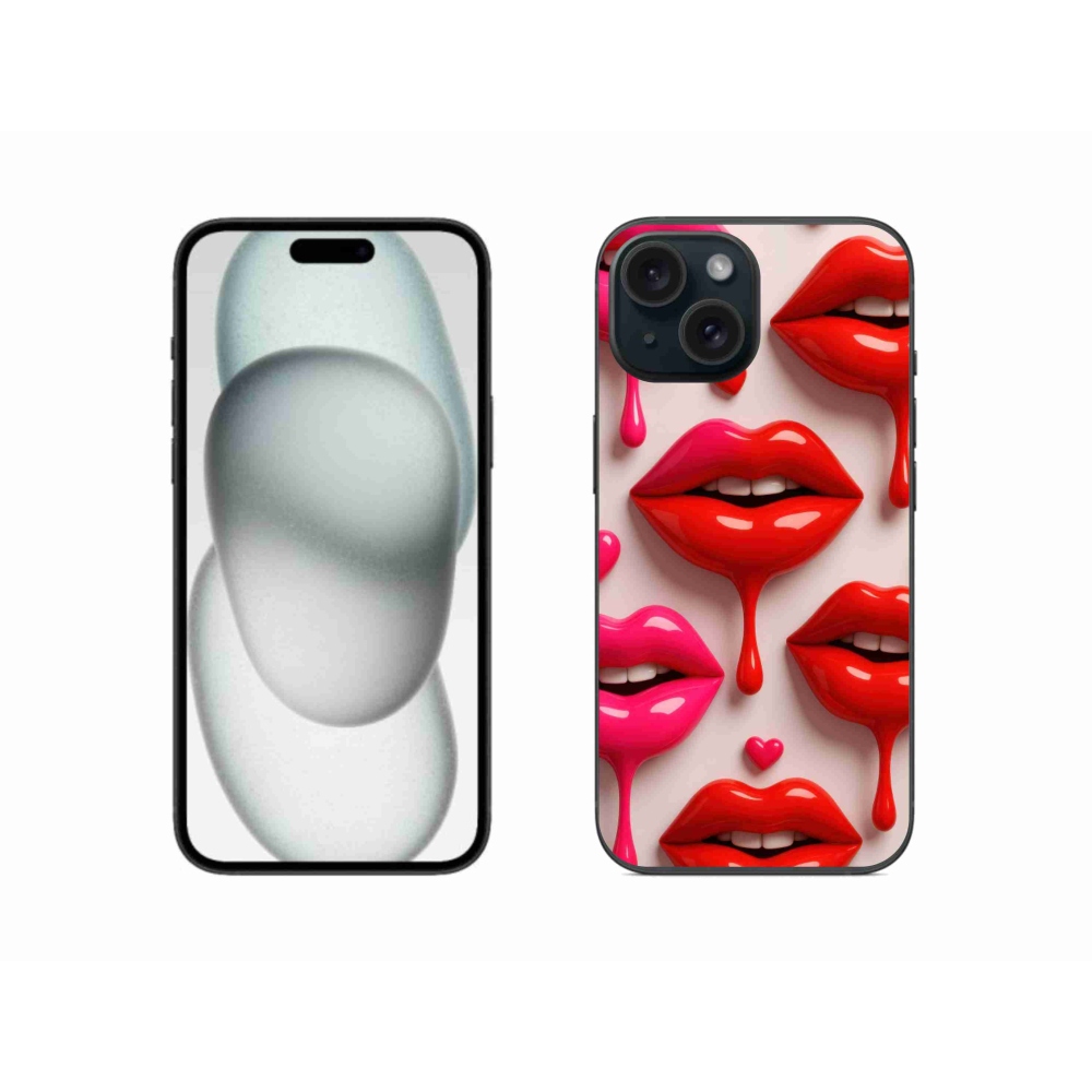 Gelový kryt mmCase na iPhone 15 - rty 2