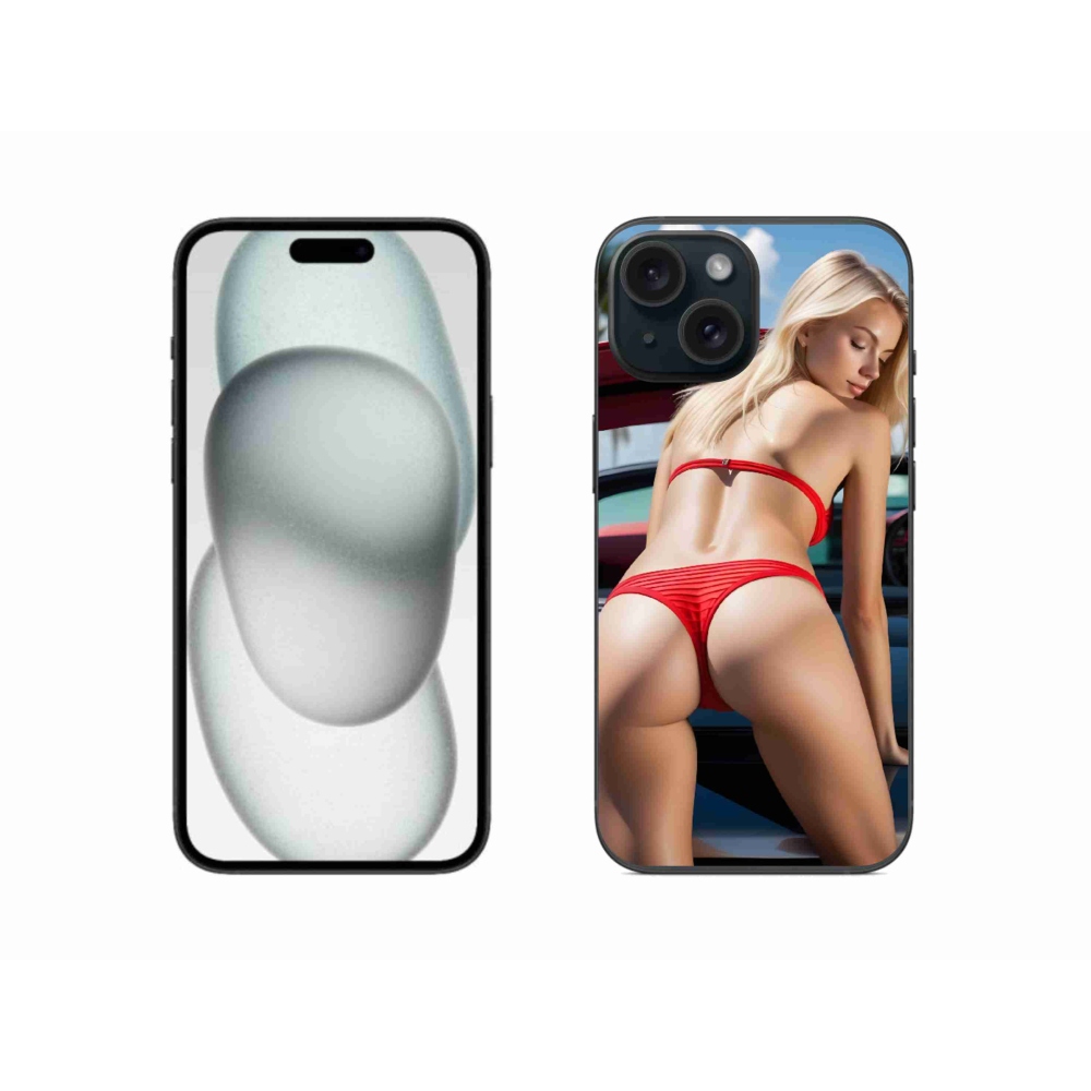 Gelový kryt mmCase na iPhone 15 - sexy žena 2