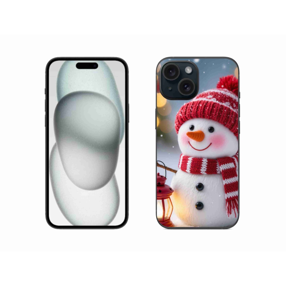 Gelový kryt mmCase na iPhone 15 - sněhulák 2