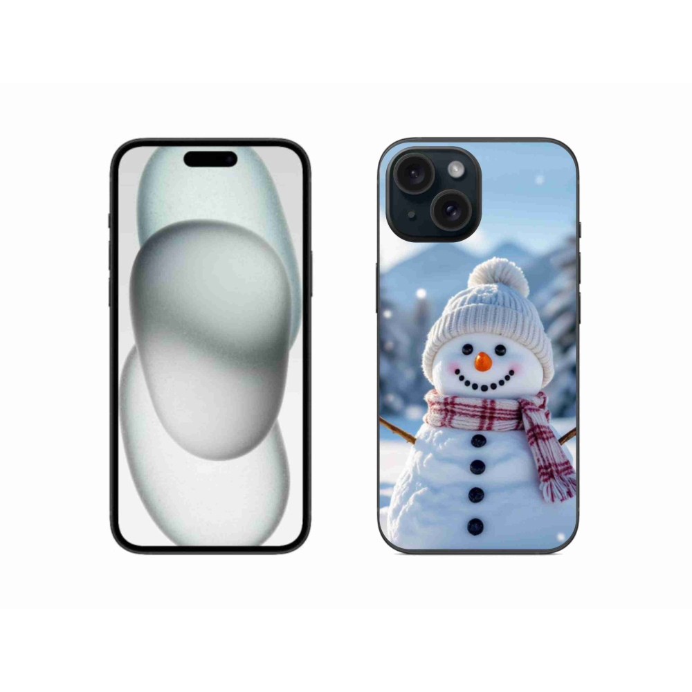 Gelový kryt mmCase na iPhone 15 - sněhulák 3