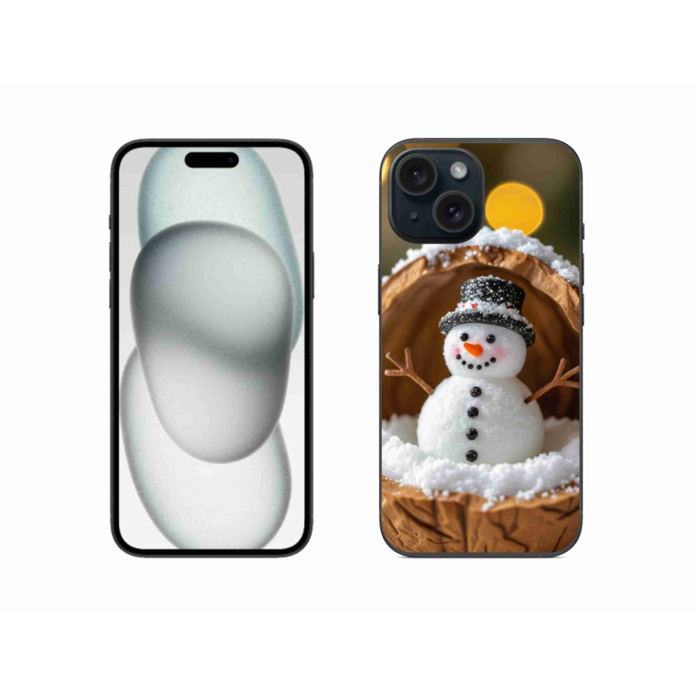 Gelový kryt mmCase na iPhone 15 - sněhulák 4