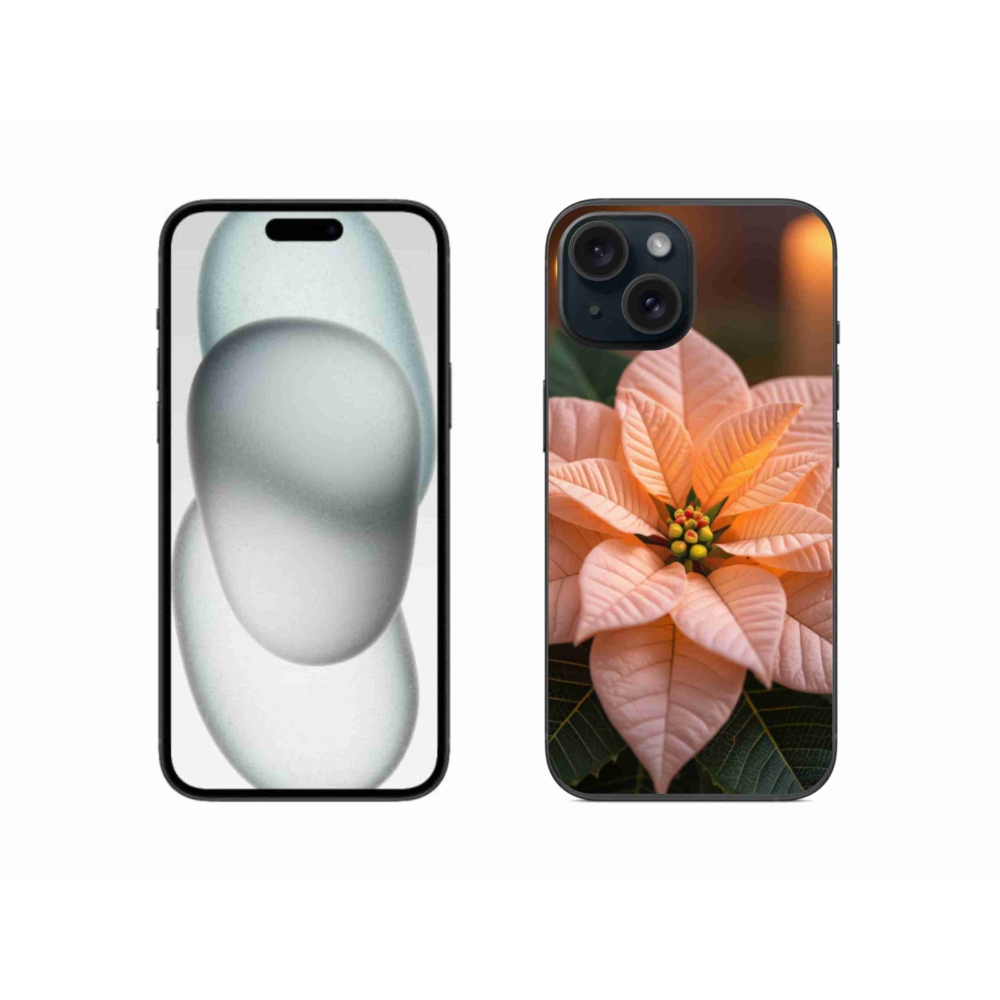 Gelový kryt mmCase na iPhone 15 - vánoční hvězda