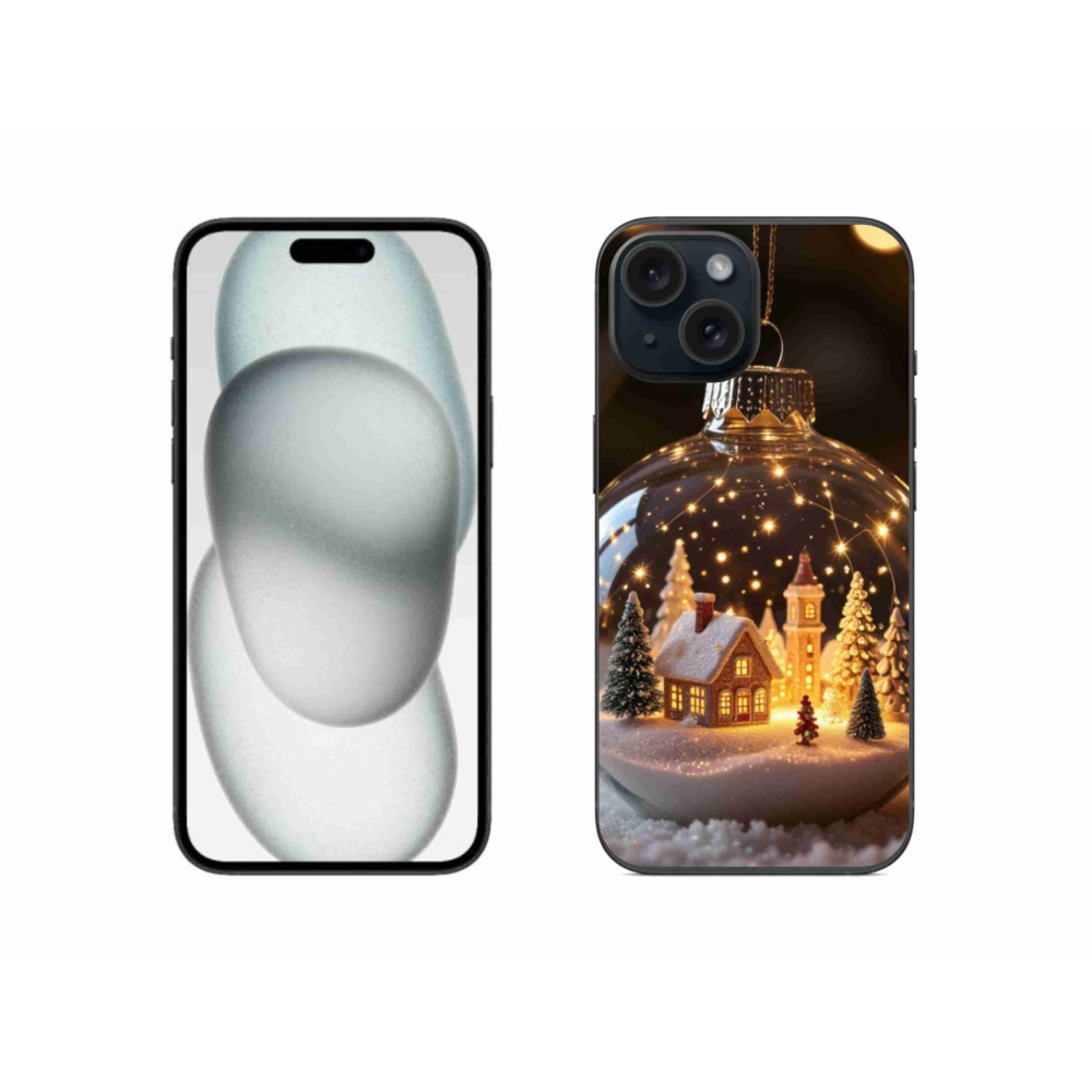 Gelový kryt mmCase na iPhone 15 - vánoční koule 3