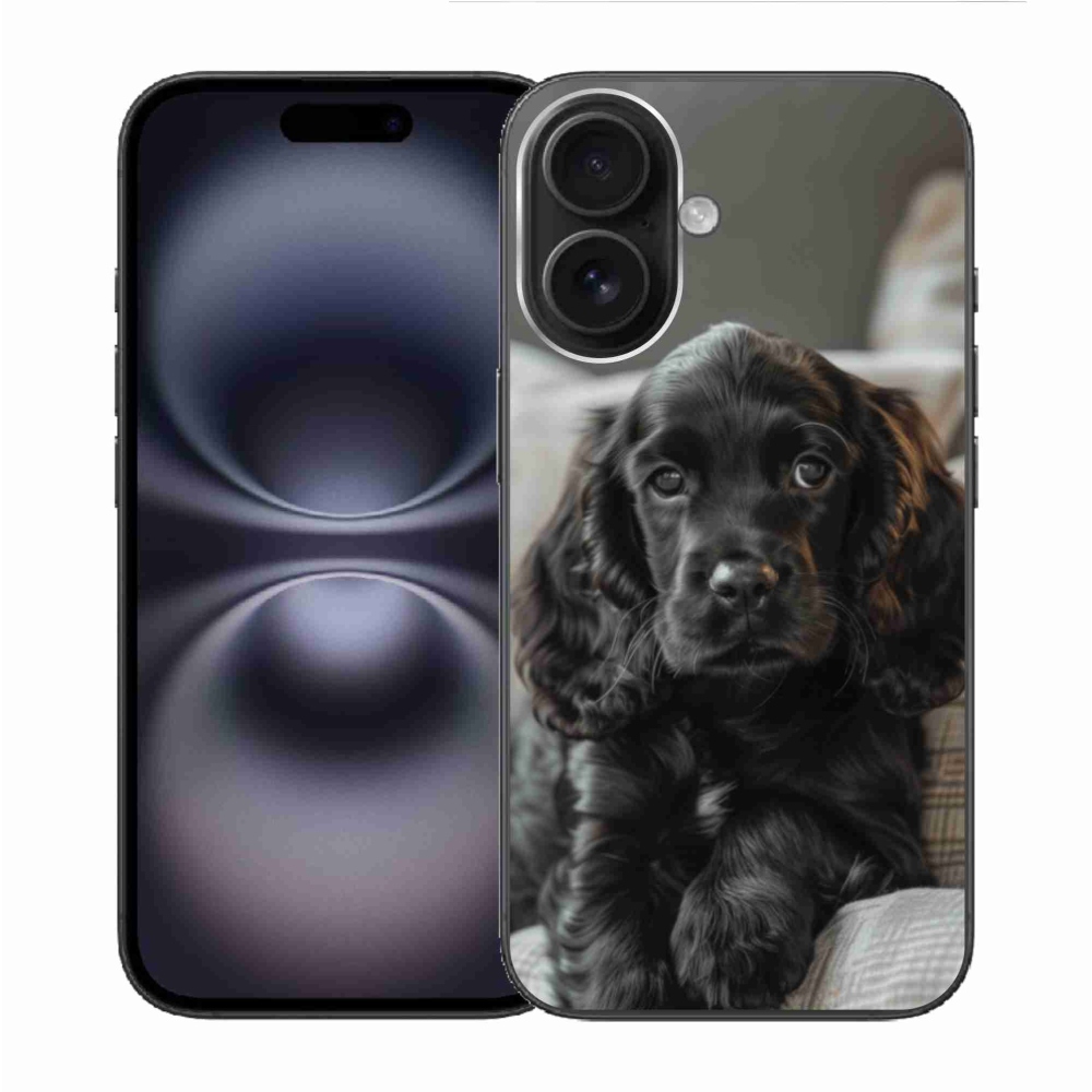 Gelový kryt mmCase na iPhone 16 - anglický kokršpaněl