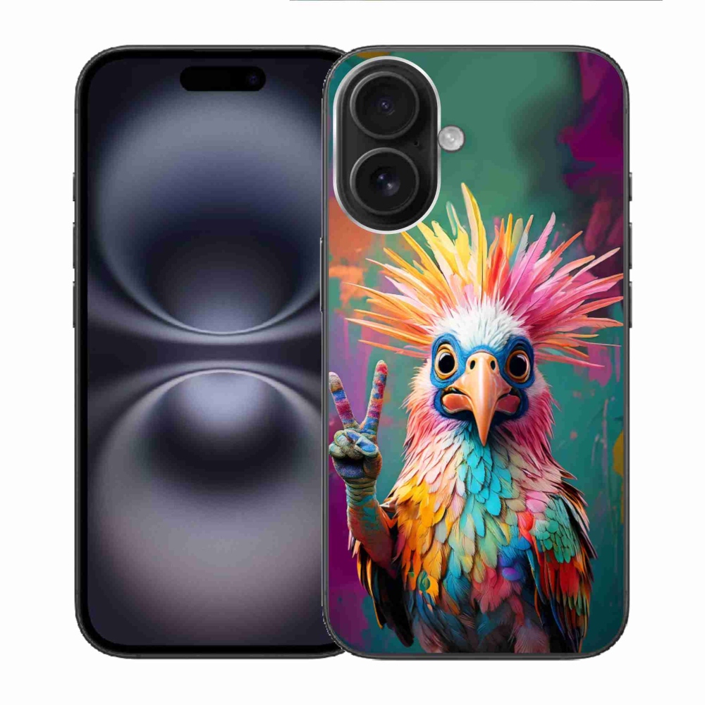 Gelový kryt mmCase na iPhone 16 - barevný rebel