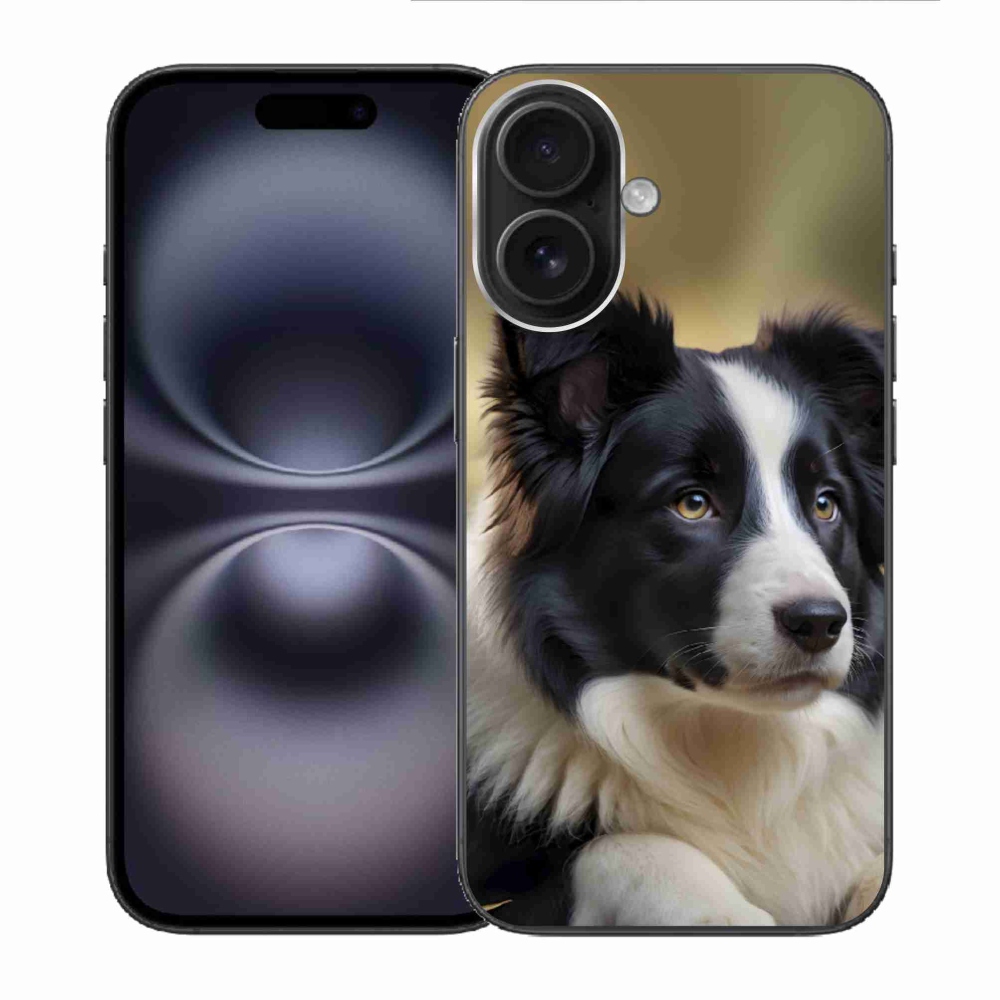 Gelový kryt mmCase na iPhone 16 - border kolie 2