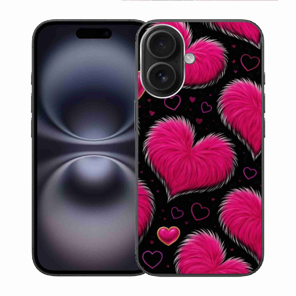 Gelový kryt mmCase na iPhone 16 - hebká srdce