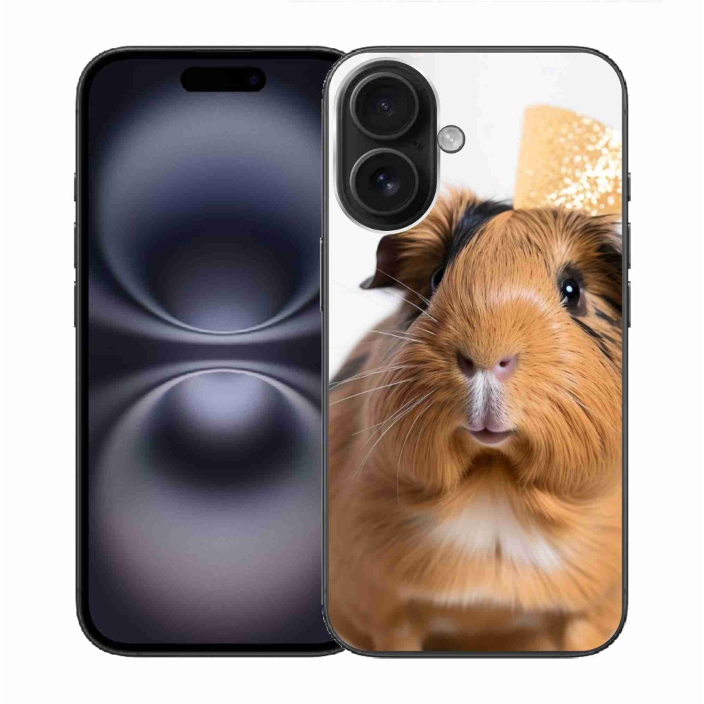 Gelový kryt mmCase na iPhone 16 - hnědé morče