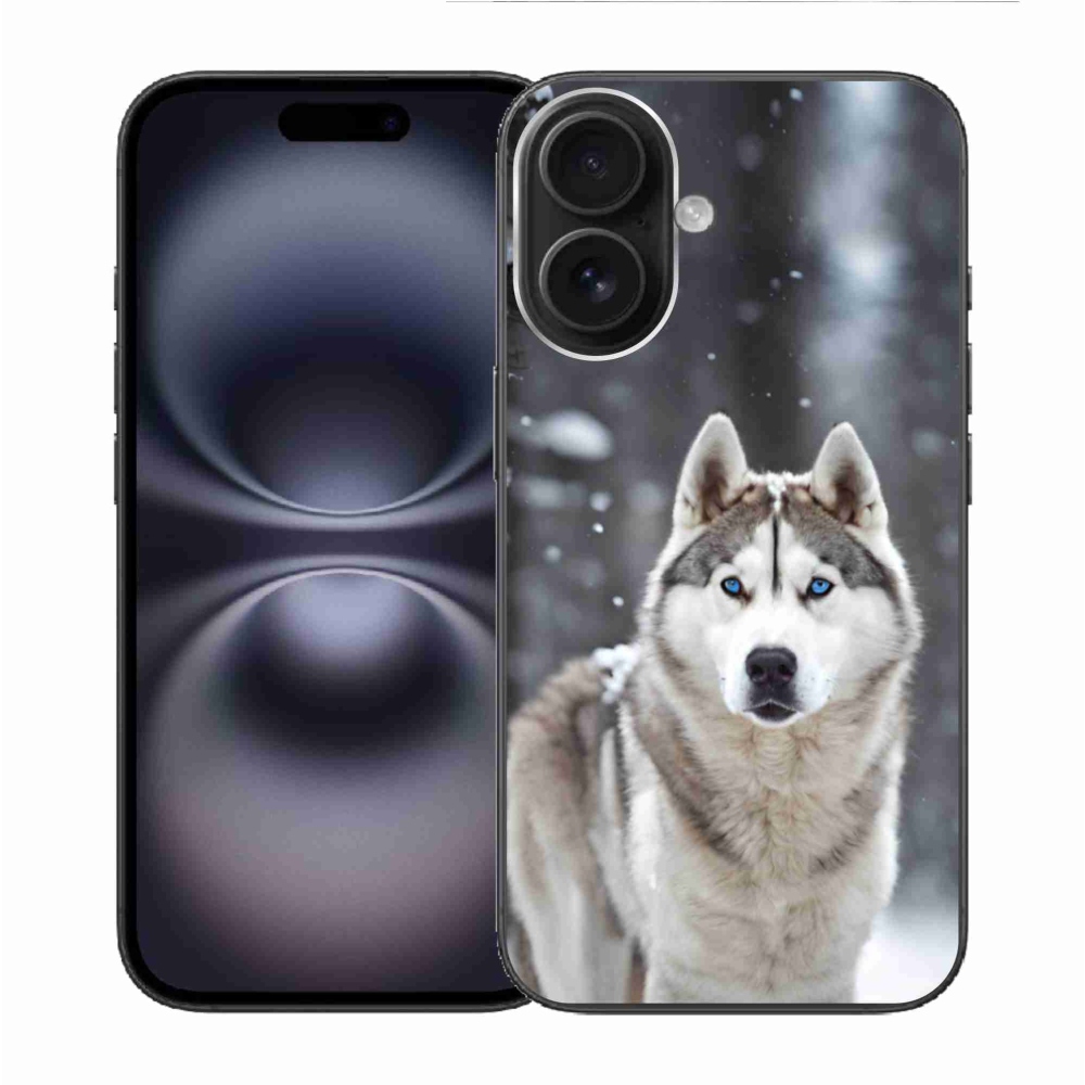 Gelový kryt mmCase na iPhone 16 - husky 2