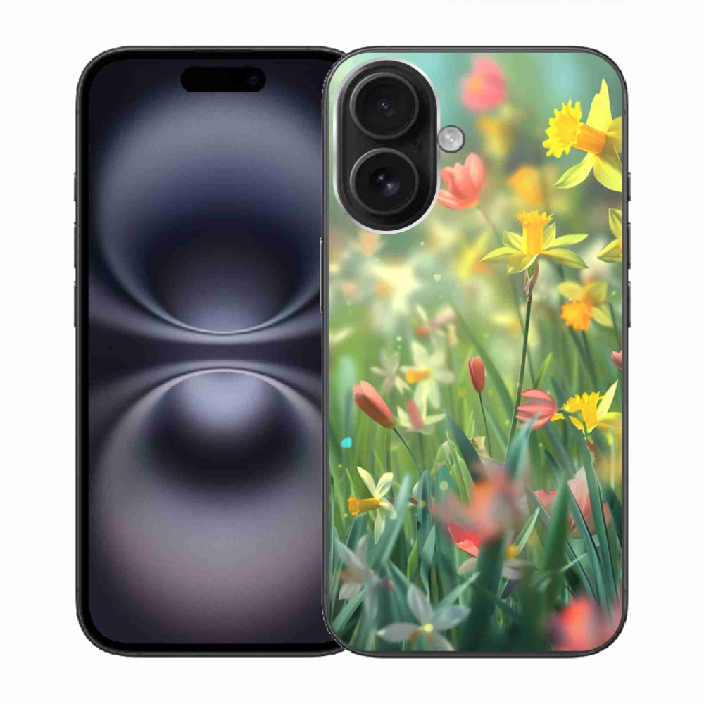 Gelový kryt mmCase na iPhone 16 - jarní květy