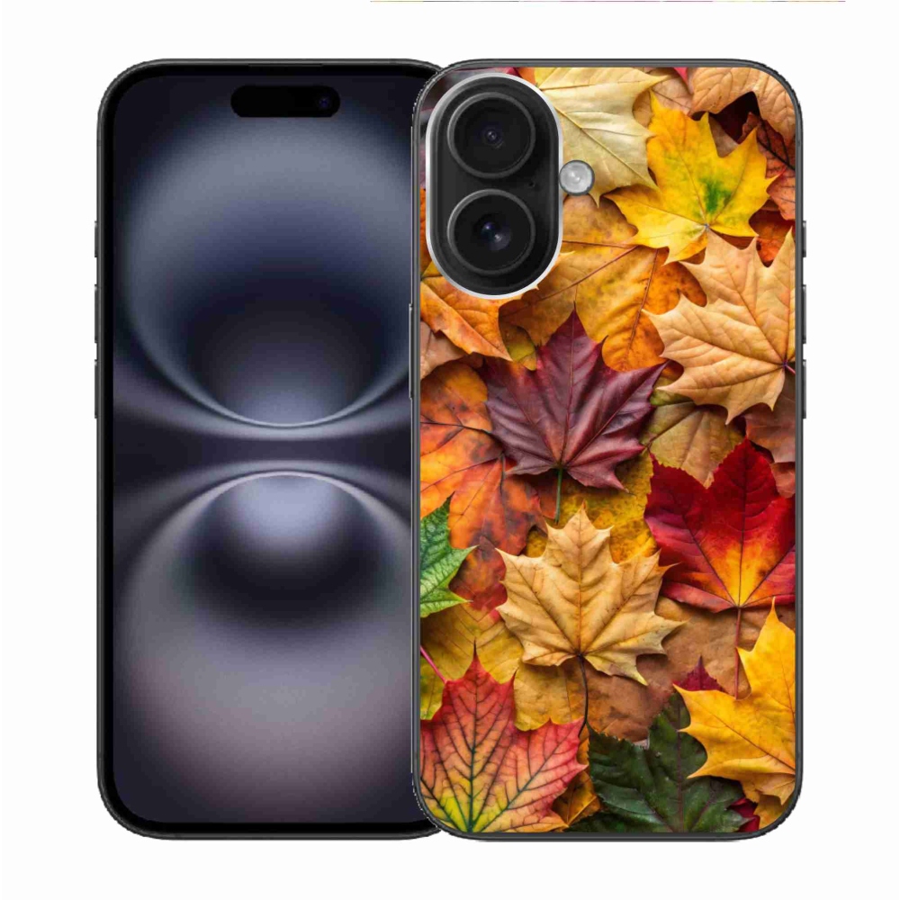 Gelový kryt mmCase na iPhone 16 - javorové listy 2