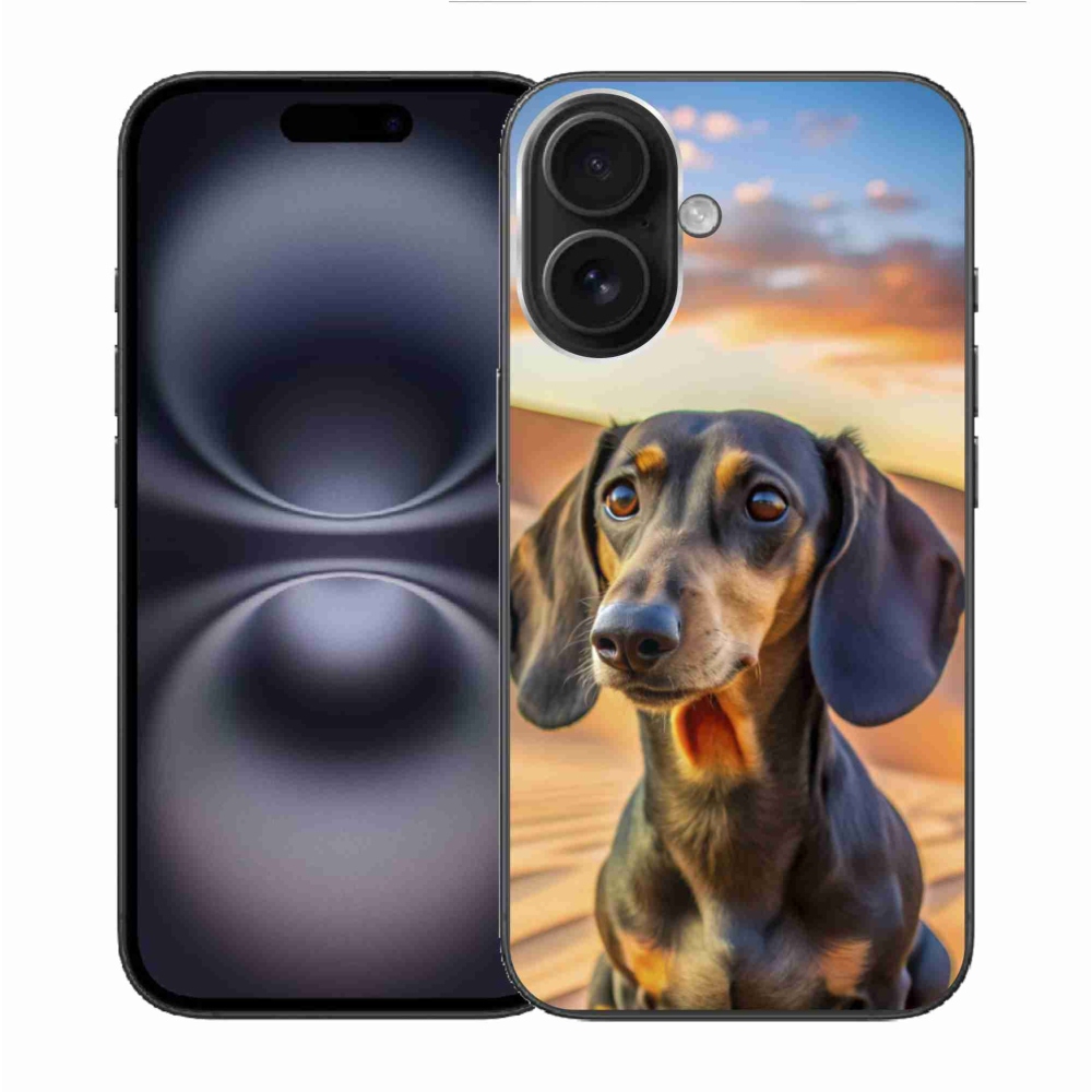 Gelový kryt mmCase na iPhone 16 - jezevčík 3 