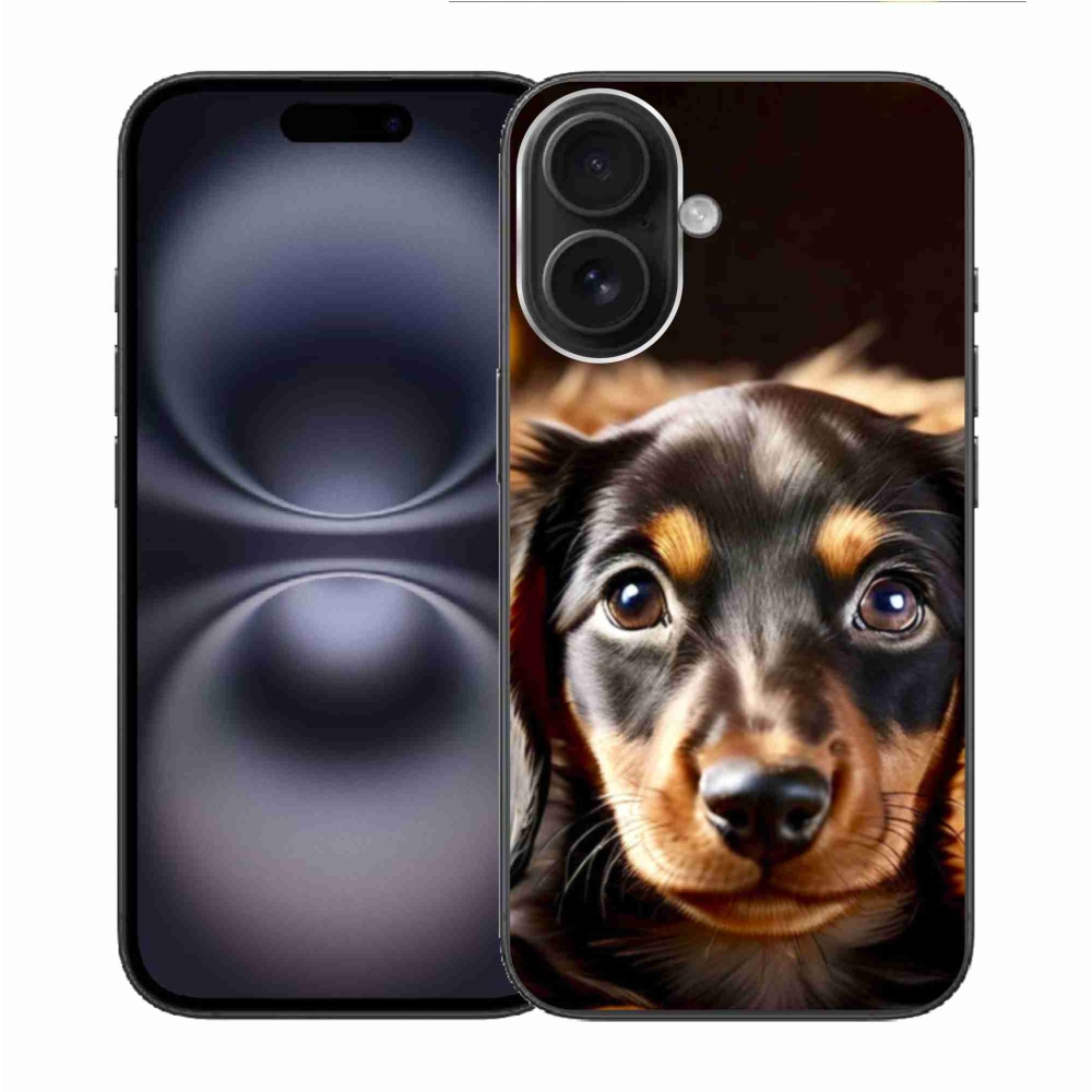 Gelový kryt mmCase na iPhone 16 - jezevčík