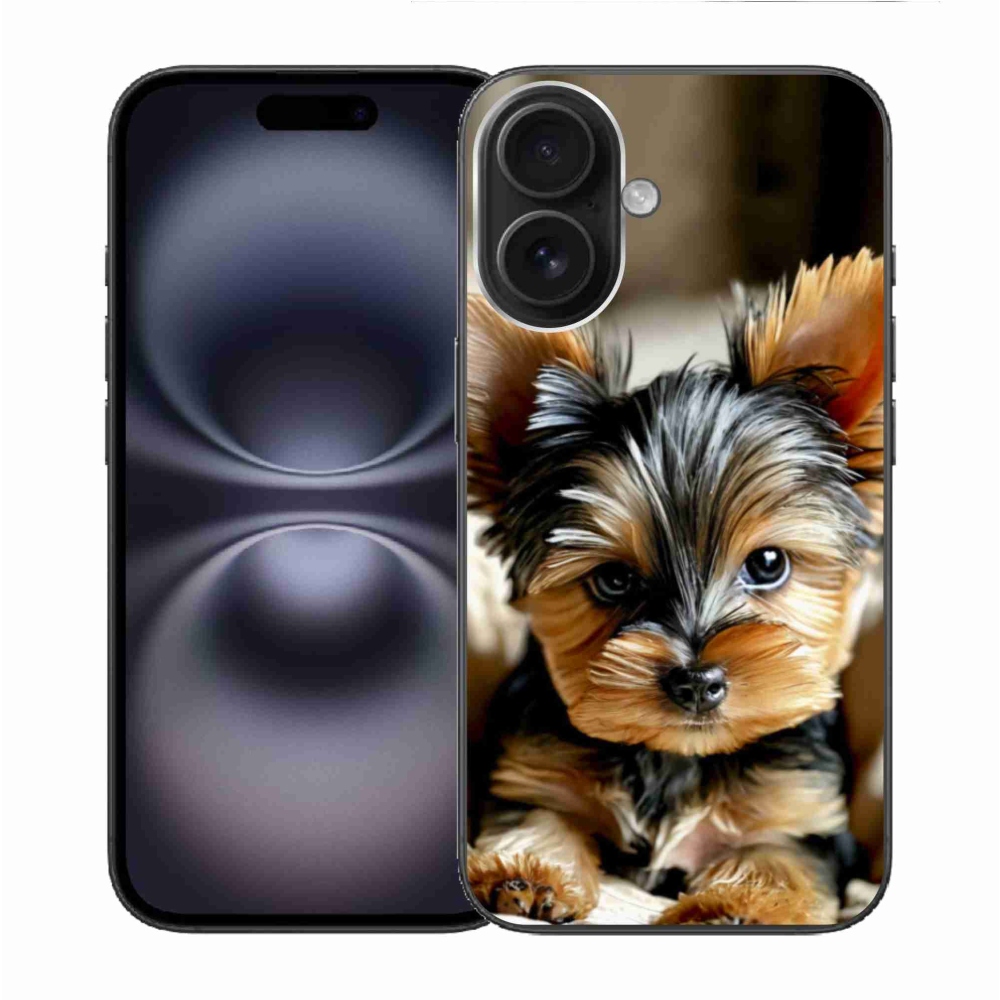 Gelový kryt mmCase na iPhone 16 - jorkšír 11