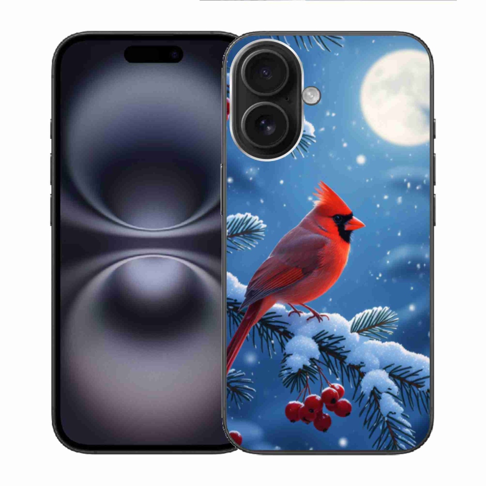 Gelový kryt mmCase na iPhone 16 - kardinál červený