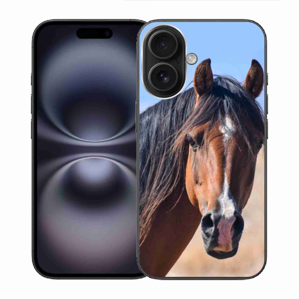 Gelový kryt mmCase na iPhone 16 - klidný kůň