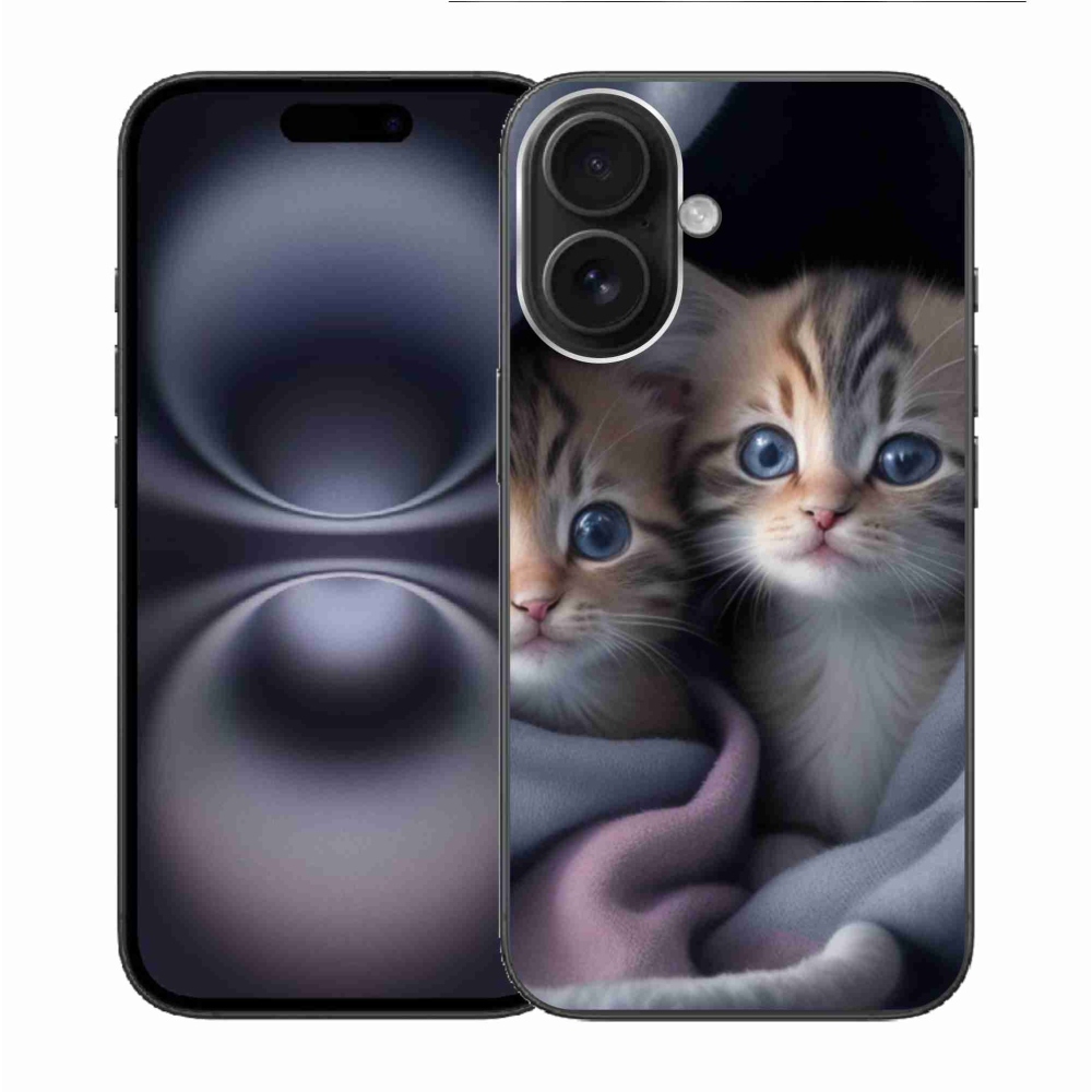 Gelový kryt mmCase na iPhone 16 - kočičí duo 2
