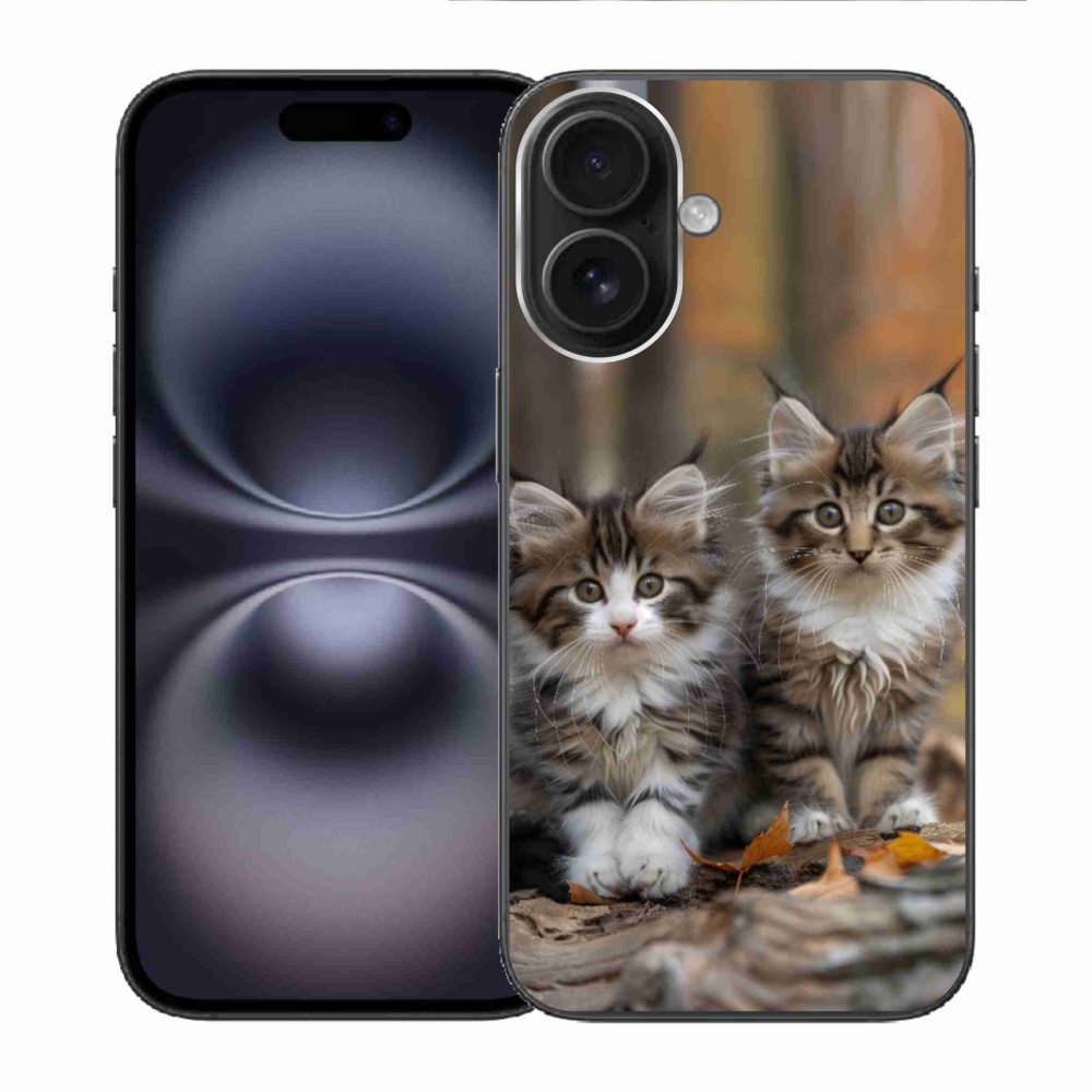 Gelový kryt mmCase na iPhone 16 - kočičí duo 3