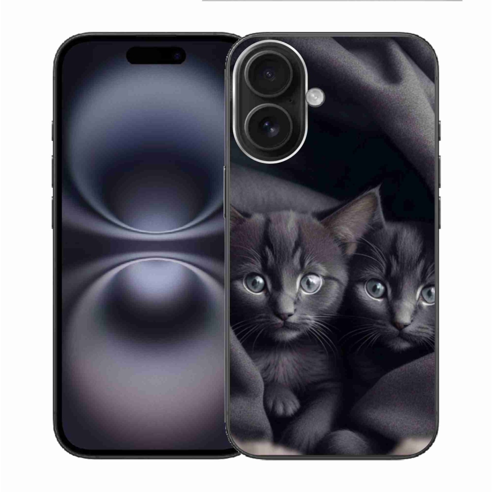 Gelový kryt mmCase na iPhone 16 - kočičí duo