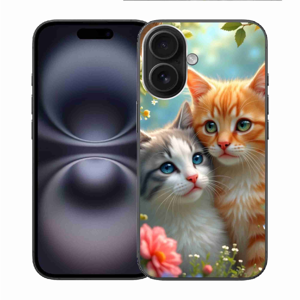 Gelový kryt mmCase na iPhone 16 - kočičí láska 2