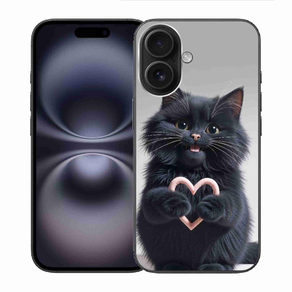 Gelový kryt mmCase na iPhone 16 - kočičí láska 3