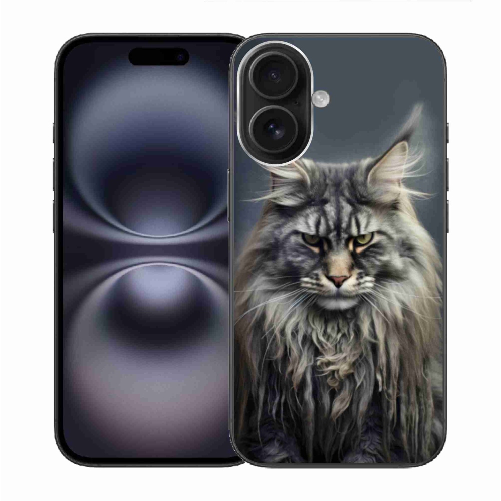 Gelový kryt mmCase na iPhone 16 - kočíčí pohled 4