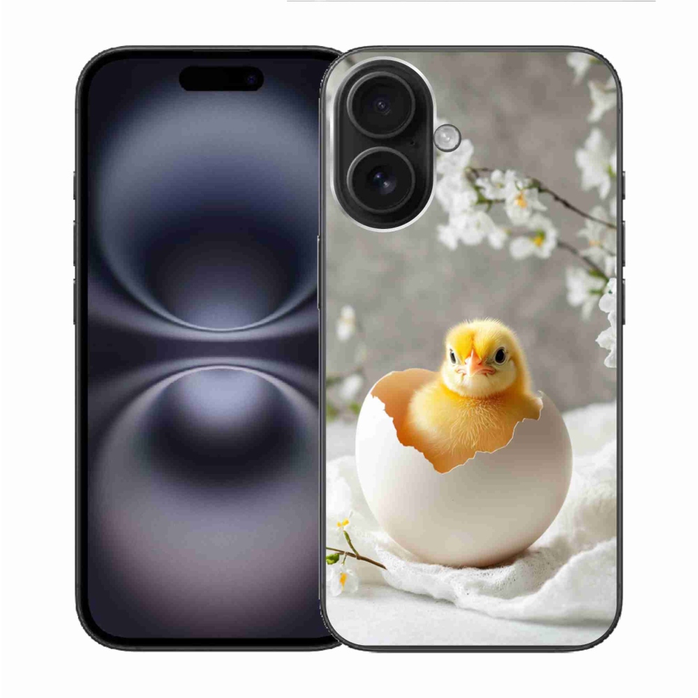 Gelový kryt mmCase na iPhone 16 - kuřátko