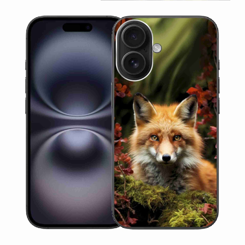 Gelový kryt mmCase na iPhone 16 - liška v lese