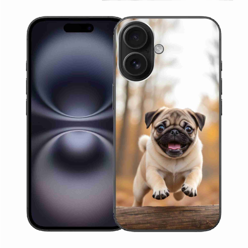 Gelový kryt mmCase na iPhone 16 - mops 2
