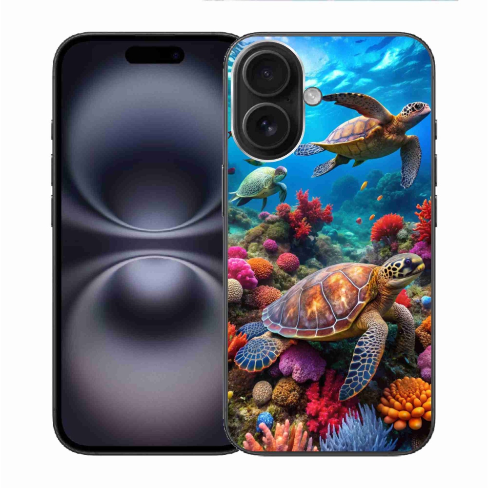 Gelový kryt mmCase na iPhone 16 - mořský svět 2