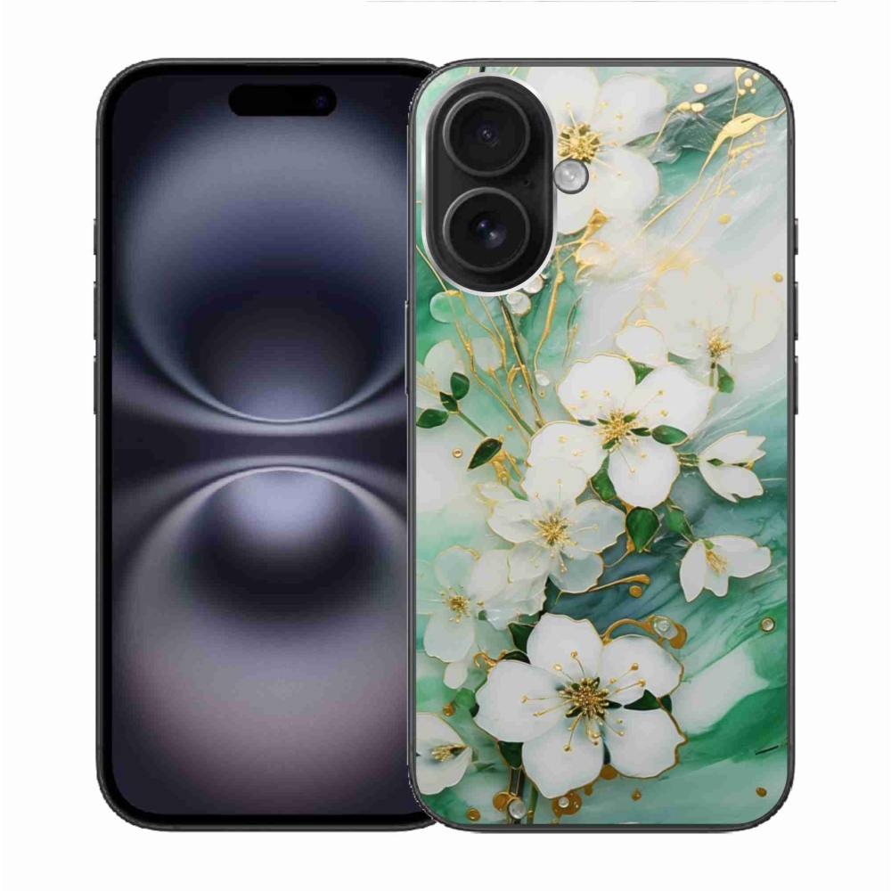 Gelový kryt mmCase na iPhone 16 - něžné květy