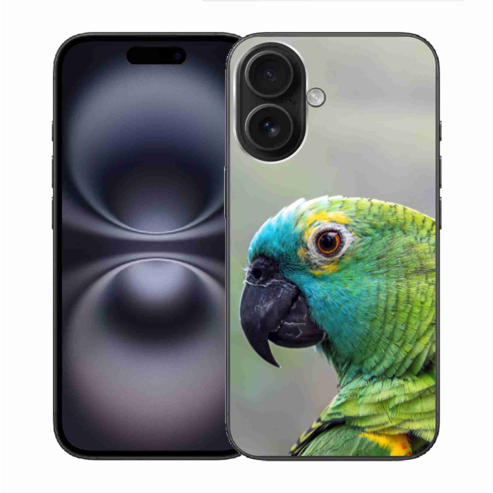 Gelový kryt mmCase na iPhone 16 - papoušek amazoňan