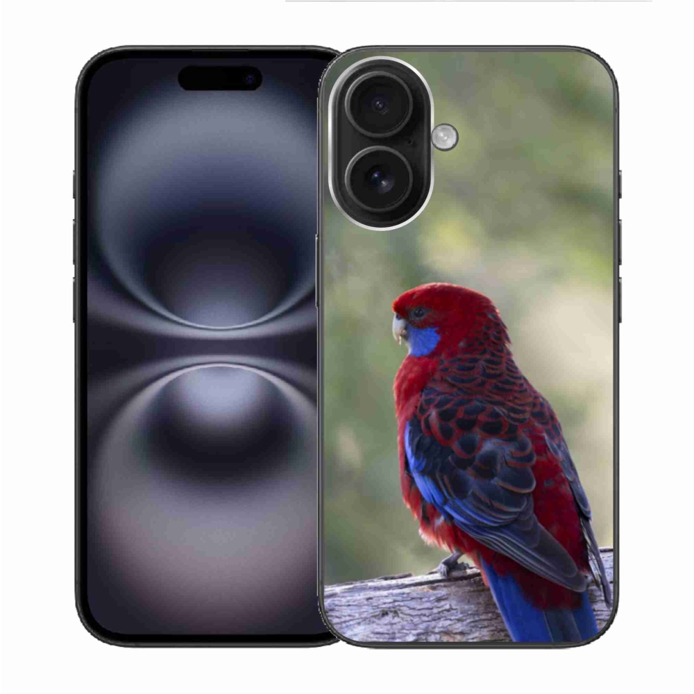 Gelový kryt mmCase na iPhone 16 - papoušek rosela
