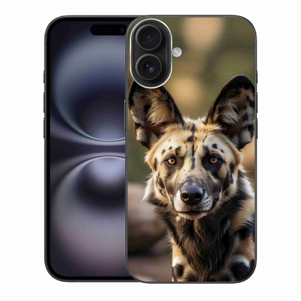 Gelový kryt mmCase na iPhone 16 Plus - africký divoký pes