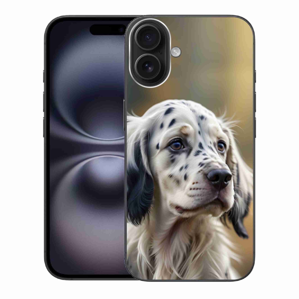 Gelový kryt mmCase na iPhone 16 Plus - anglický setr