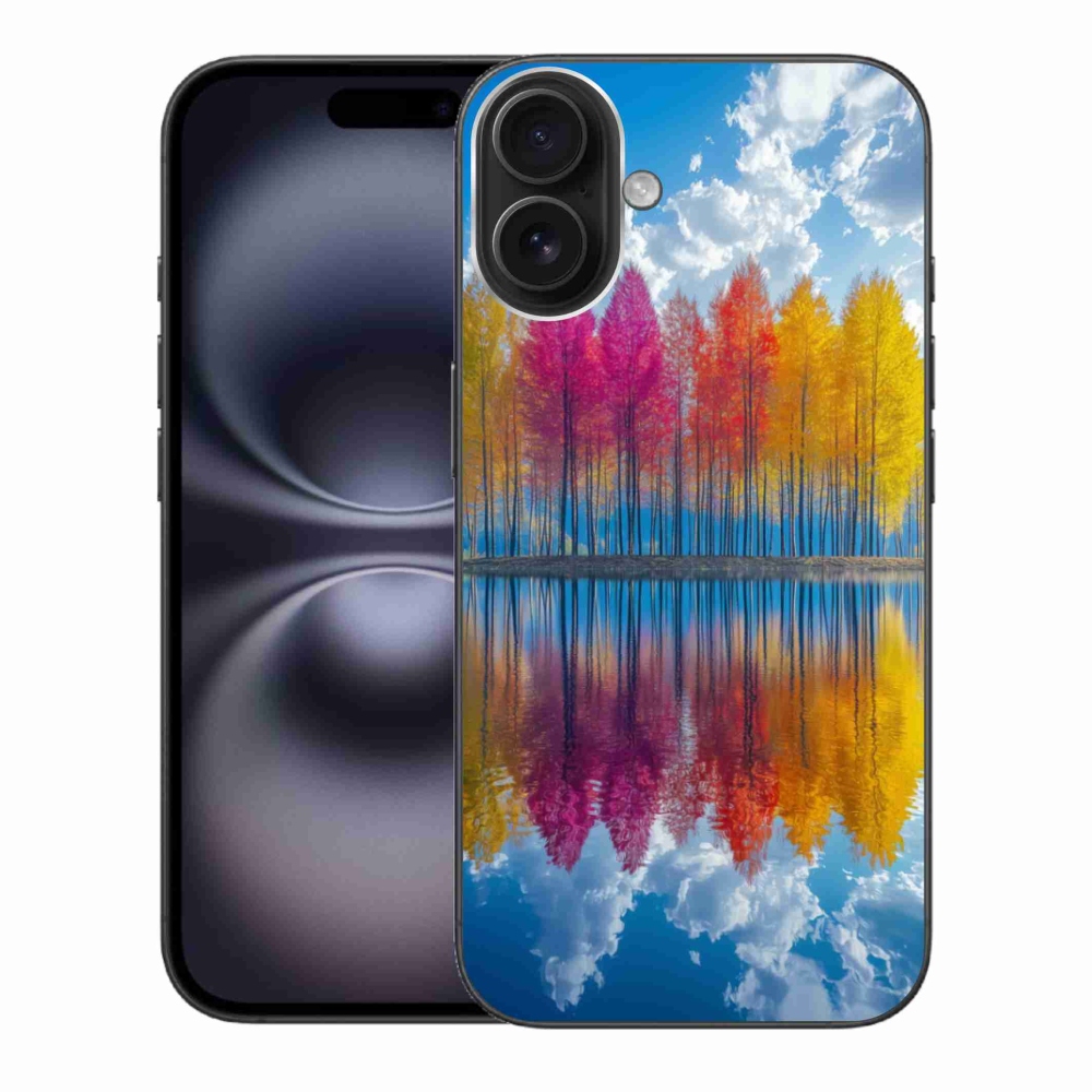 Gelový kryt mmCase na iPhone 16 Plus - barevné stromy