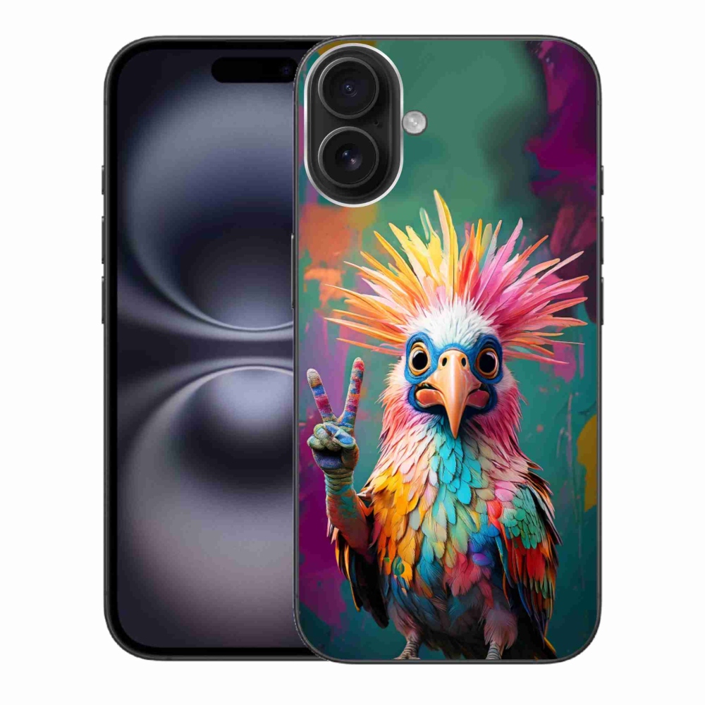 Gelový kryt mmCase na iPhone 16 Plus - barevný rebel