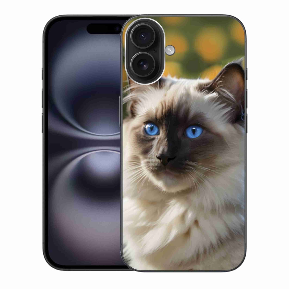 Gelový kryt mmCase na iPhone 16 Plus - bílý ragdoll