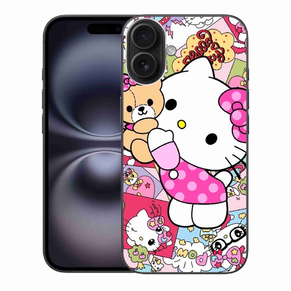 Gelový kryt mmCase na iPhone 16 Plus - cute kitty
