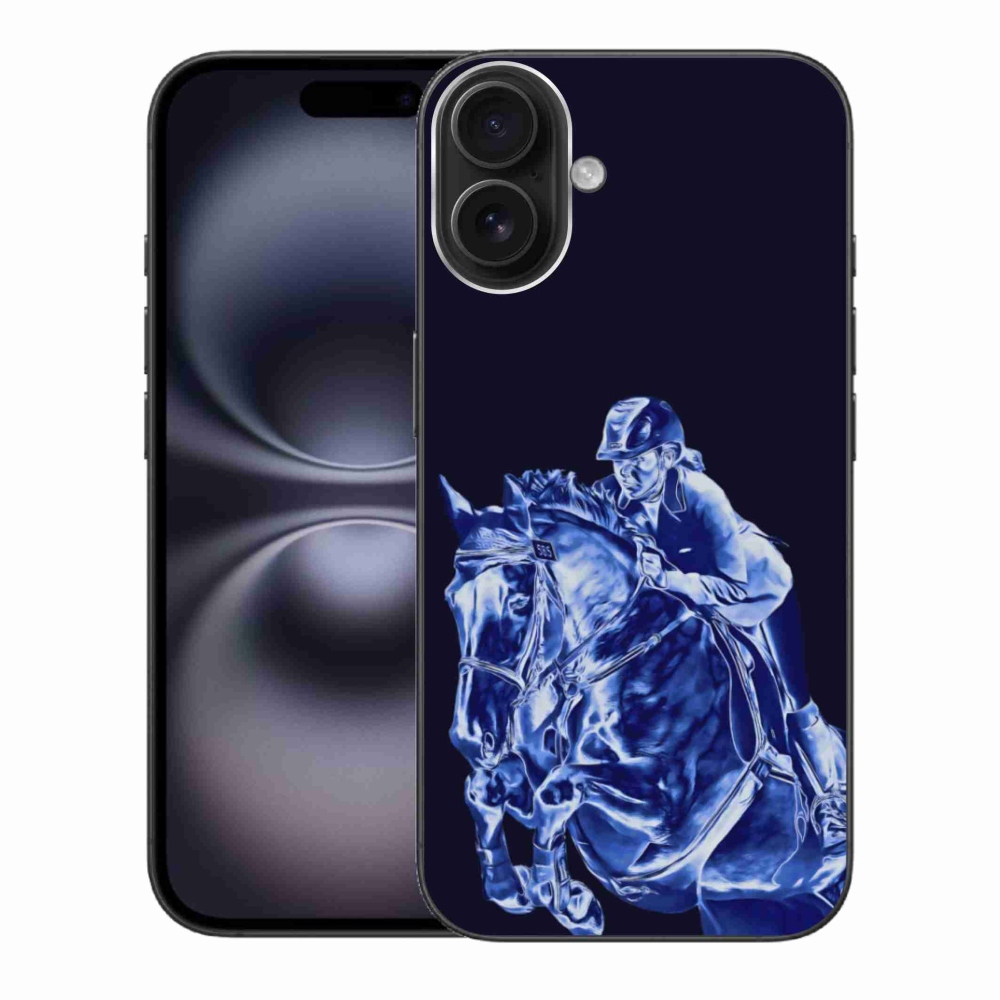 Gelový kryt mmCase na iPhone 16 Plus - dostihový kůň