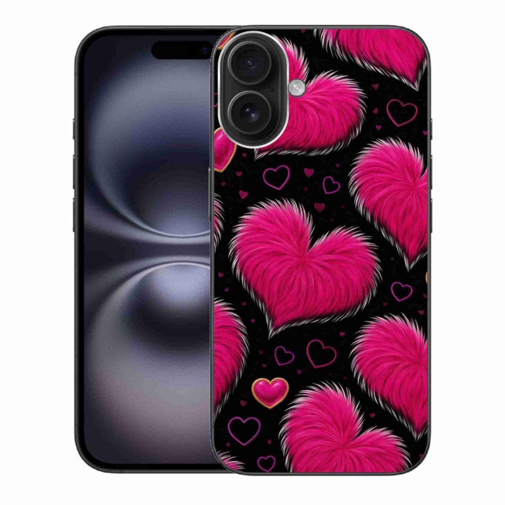 Gelový kryt mmCase na iPhone 16 Plus - hebká srdce