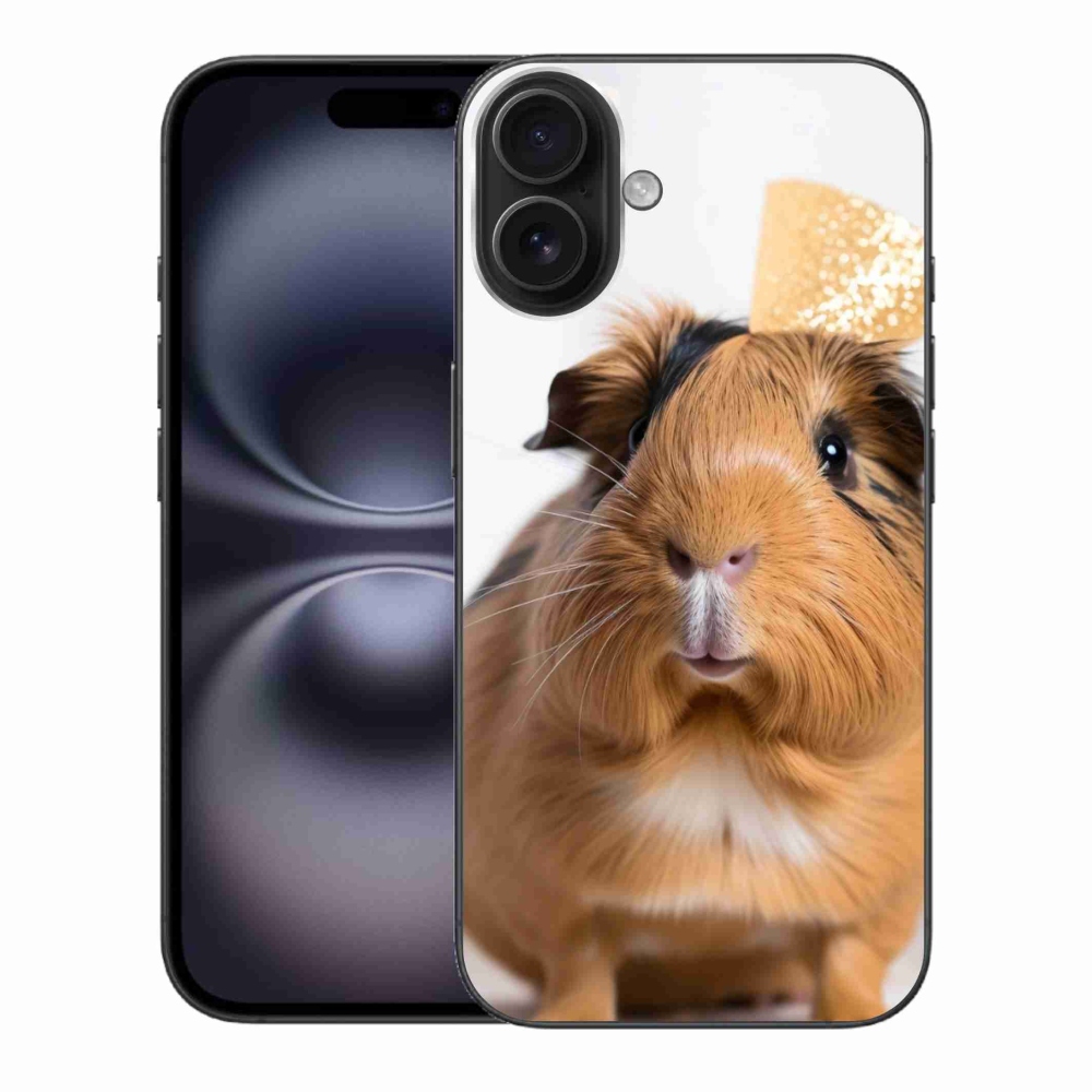 Gelový kryt mmCase na iPhone 16 Plus - hnědé morče