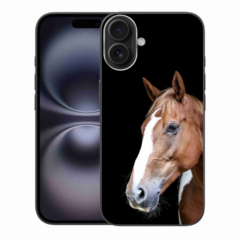 Gelový kryt mmCase na iPhone 16 Plus - hnědý kůň 3