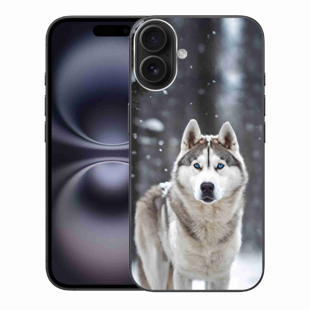 Gelový kryt mmCase na iPhone 16 Plus - husky 2